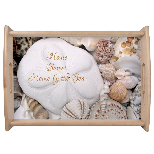 Sea Biscuit Sand Dollar Home Sweet Home Serving Tray (Front)