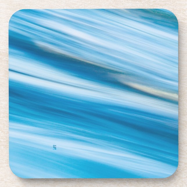 Sea Blue Abstract           Beverage Coaster (Front)