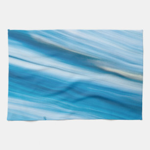 Sea Blue Abstract Kitchen Towel