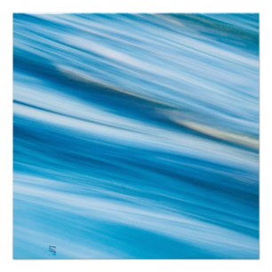 Sea Blue Abstract Poster