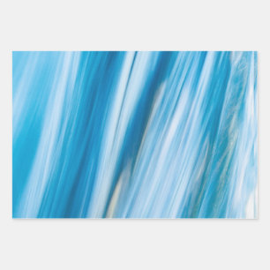 Sea Blue Abstract Wrapping Paper Sheets