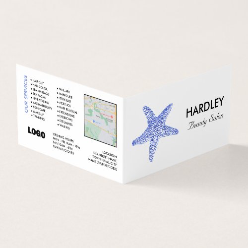 Sea Blue Beach Starfish Beautician Loyalty Card Business Card