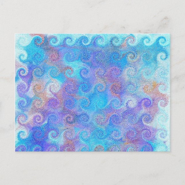 Sea Blue Curls Postcard (Front)