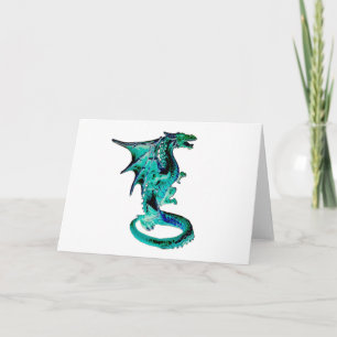 Sea Blue Dragon Greeting Card Add Own Text