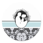 Sea Blue First Kiss Wedding Seal
