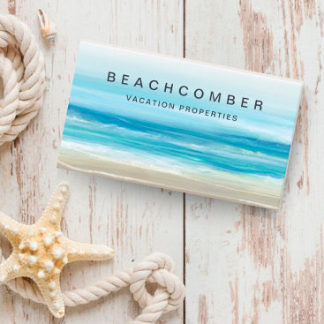 Sea Blue Ocean Waves Beach  Business Card