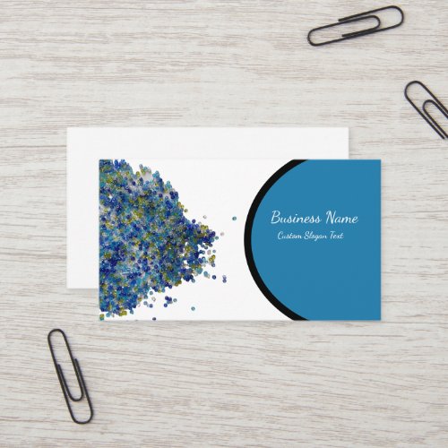 Sea Blue Seed Bead Pile Custom Business Card
