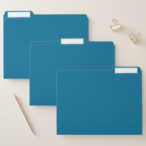 Sea Blue Solid Color File Folder