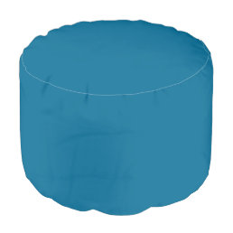 Sea Blue Solid Color Pouf