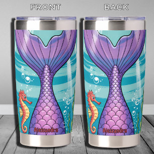 Sea Breeze Mermaid Tail Seahorse Underwater Insulated Tumbler