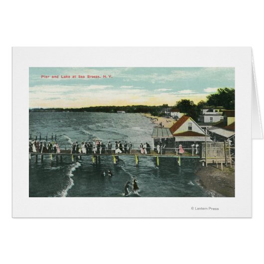 Sea Breeze Pier and Lake Scene Cards (Front Horizontal)