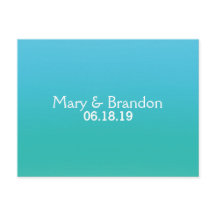 Sea Breeze Watercolor Wedding RSVP