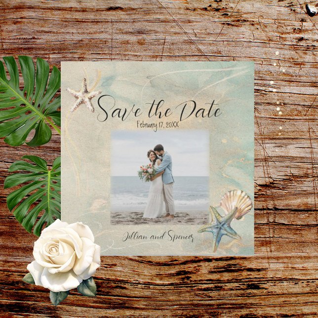 Sea Breeze Wedding Save the Date Card (Creator Uploaded)