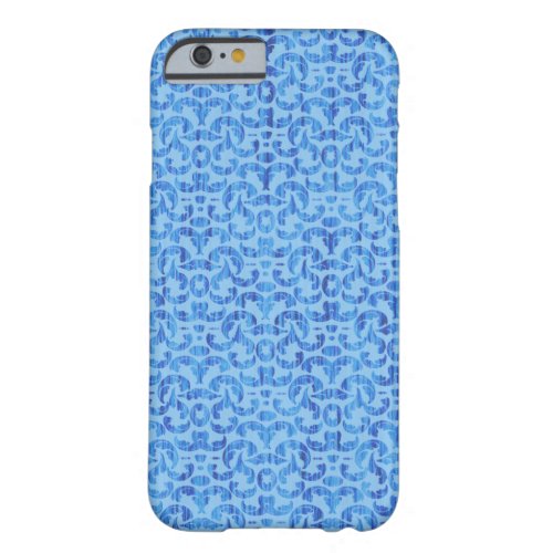 Sea Breezes Elegant Blue and Aqua Beach Damask Barely There iPhone 6 Case
