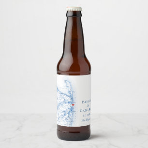 Sea Bright New Jersey Map Elegant Wedding Beer Bottle Label