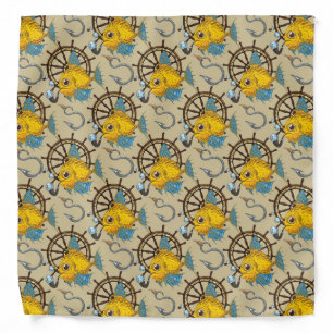 Sea Captain Fish Pattern Bandana