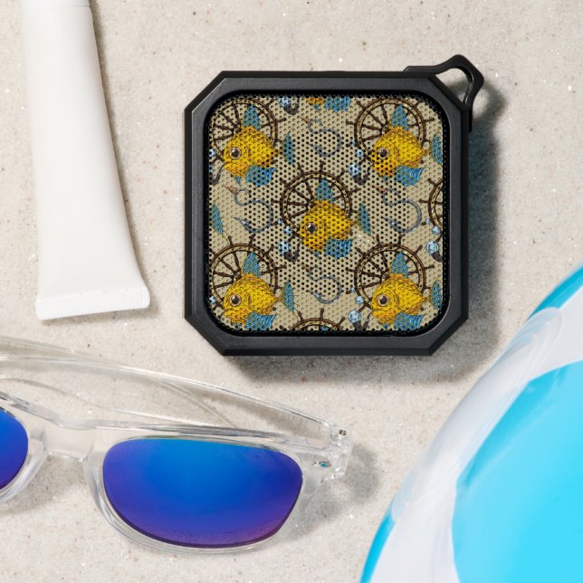 Sea Captain Fish Pattern Bluetooth Speaker (Insitu(Beach))