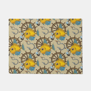 Sea Captain Fish Pattern Doormat