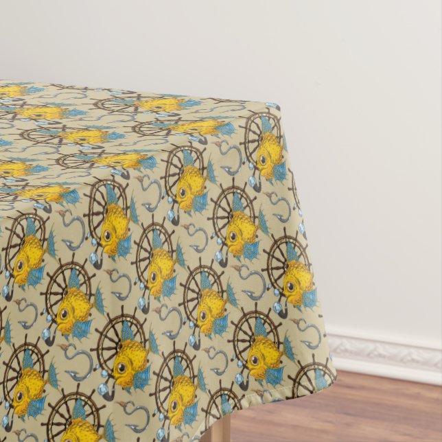 Sea Captain Fish Pattern Tablecloth (In Situ)