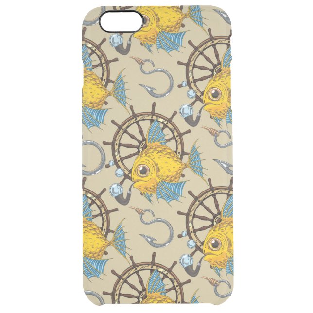 Sea Captain Fish Pattern Uncommon iPhone Case (Back)