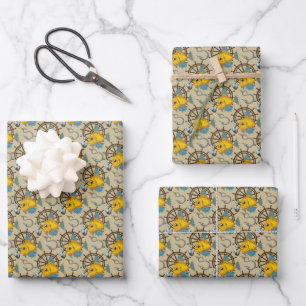 Sea Captain Fish Pattern Wrapping Paper Sheets