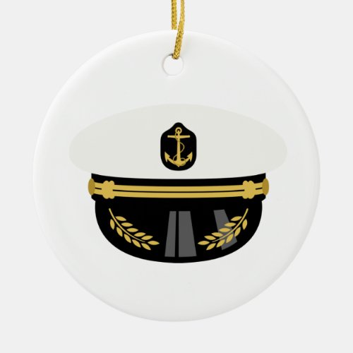 Sea Captain Hat Ceramic Ornament