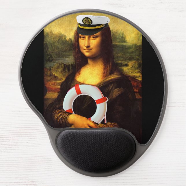 Sea Captain Mona Lisa Gel Mouse Pad (Front)
