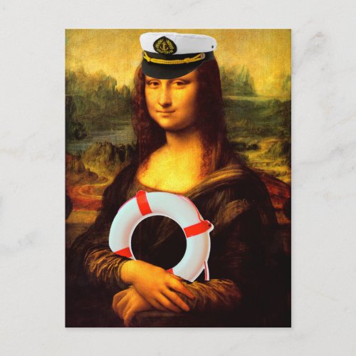 Sea Captain Mona Lisa Postcard