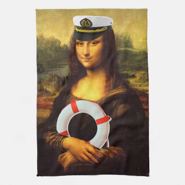 Sea Captain Mona Lisa Towel (Vertical)