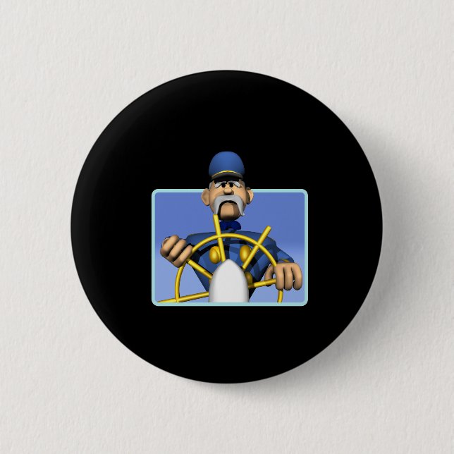 Sea Captain Pinback Button (Front)