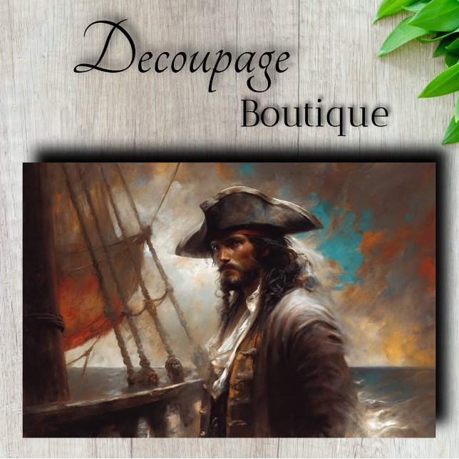 Sea Captain Portrait Decoupage Tissue Paper (Sea Captain Portrait Decoupage Tissue Paper)