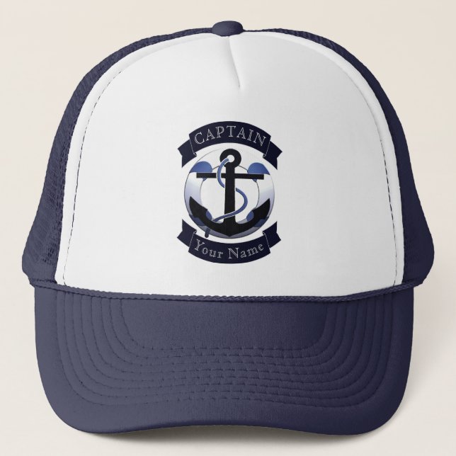 Sea captain sailor personalized trucker hat (Front)