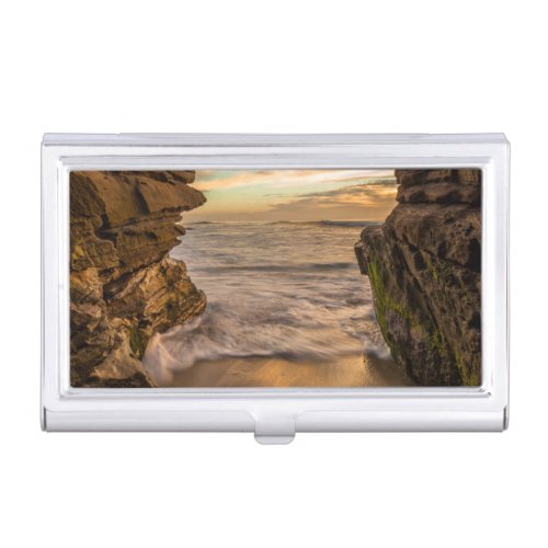 Sea cave at Windansea Beach Business Card Holder