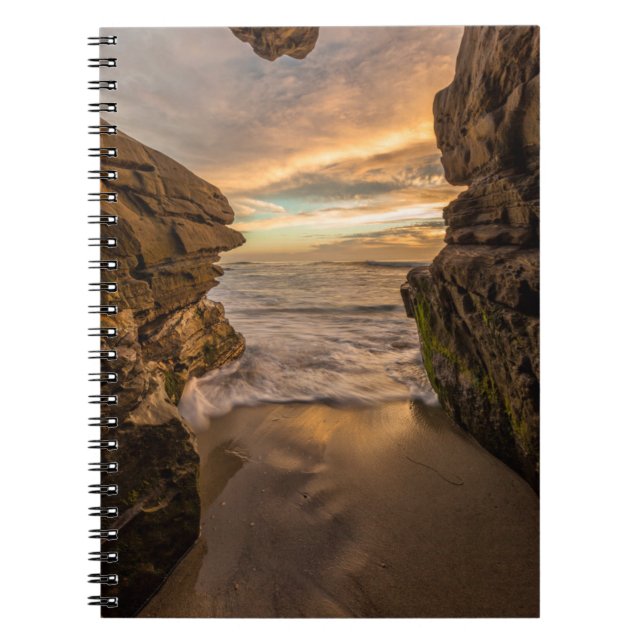 Sea cave at Windansea Beach Notebook (Front)