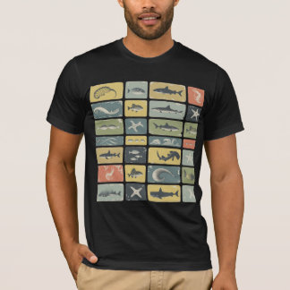SEA CHART OF VARIOUS CREATURES  T-Shirt