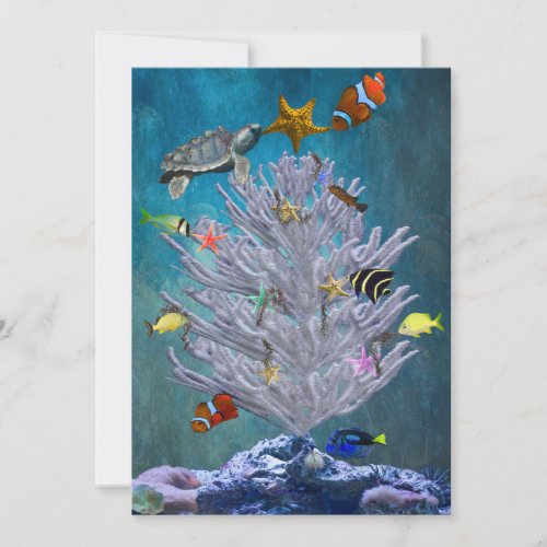 Sea Christmas Tree Holiday Card
