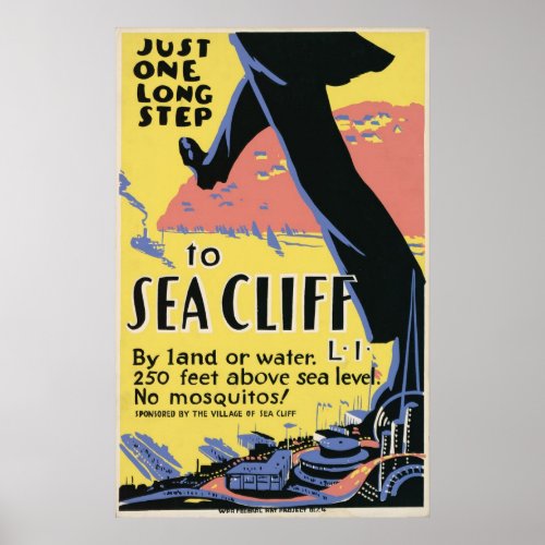 Sea Cliff New York Advertisment Poster