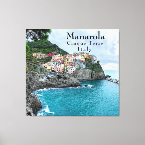 Sea Coast Cinque Terre Manarola Italy  Canvas Print