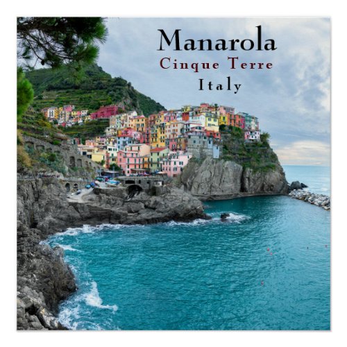 Sea Coast Cinque Terre Manarola Italy  Poster