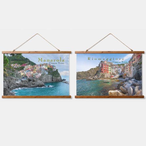 Sea Coast Cinque Terre Manarola Riomaggiore Italy Hanging Tapestry