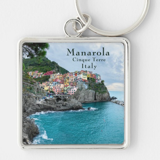 Sea Coast Cinque Terre Manarola Riomaggiore Italy  Keychain (Front)