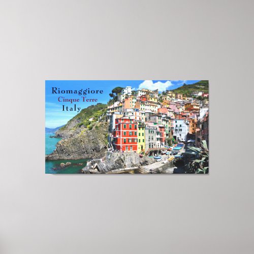 Sea Coast Cinque Terre Riomaggiore Italy  Canvas Print