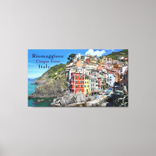 Sea Coast Cinque Terre Riomaggiore Italy  Canvas Print