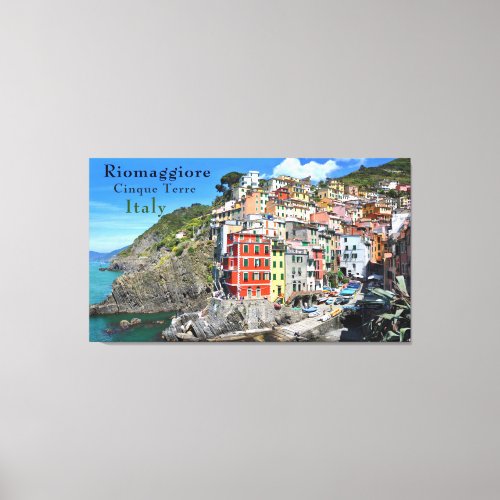 Sea Coast Cinque Terre Riomaggiore Italy  Canvas Print