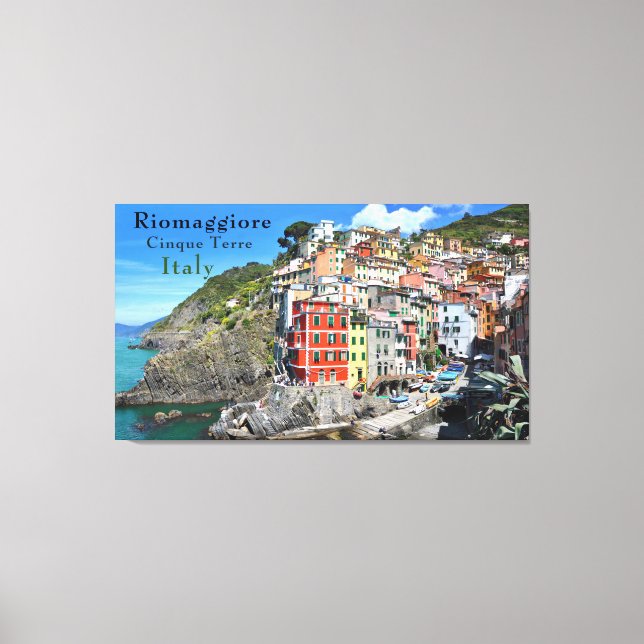 Sea Coast Cinque Terre Riomaggiore Italy  Canvas Print (Front)
