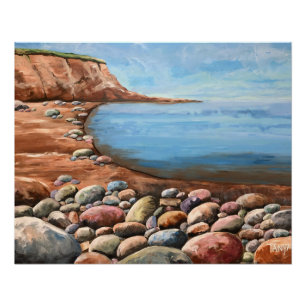 Sea Coast Ocean Shoreline Blue Poster