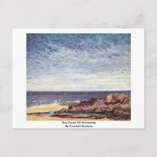 Sea Coast Of Normandy By Courbet Gustave Postcard