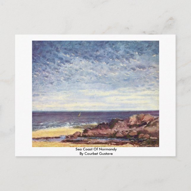 Sea Coast Of Normandy By Courbet Gustave Postcard (Front)