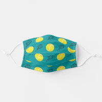 Sea Colour Tennis Balls and Rackets Player Coach Cloth Face Mask