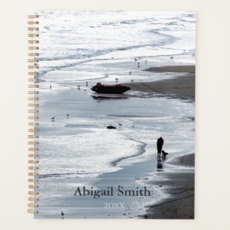 Sea coming to shore at dusk Personalized Photo Planner